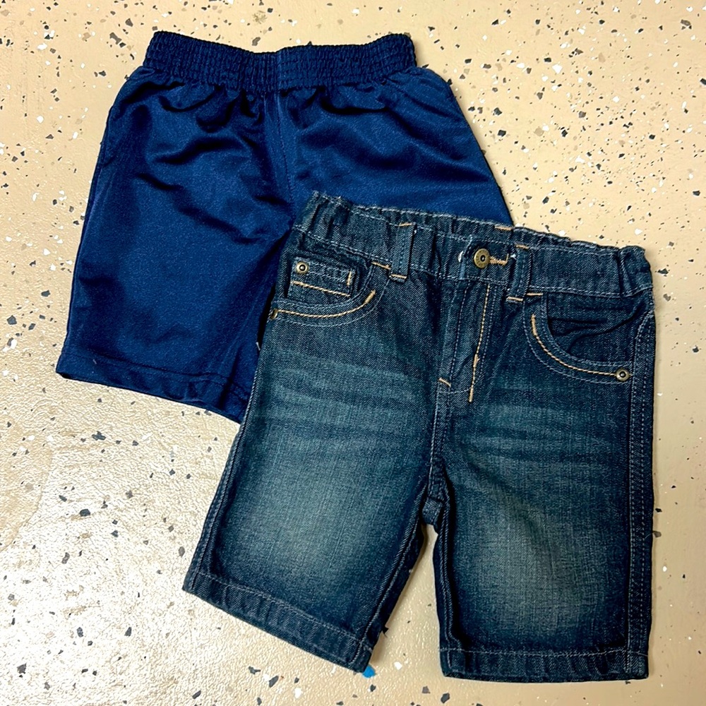 Jean shorts and basketball shorts size 2T